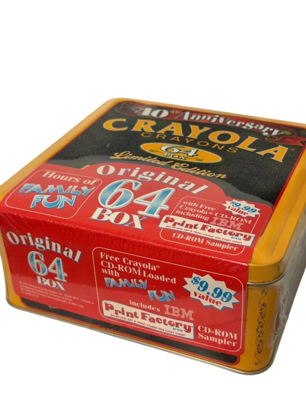 Crayola 40th Anniversary Limited Edition Original 64 Box Crayons Tin 1998 New Se